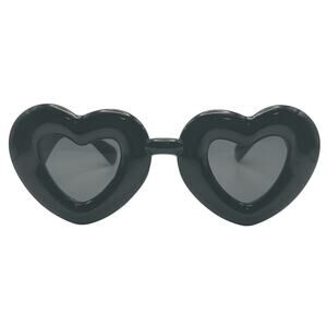 6190B | Black Thick Frame Novelty Heart Sunglasses